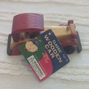 Classic Wooden Car Toy - Red and Natural